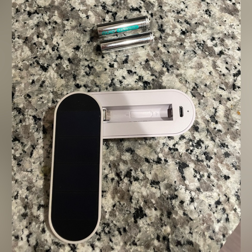 Quip rechargeable AAA batteries and solar powered charger